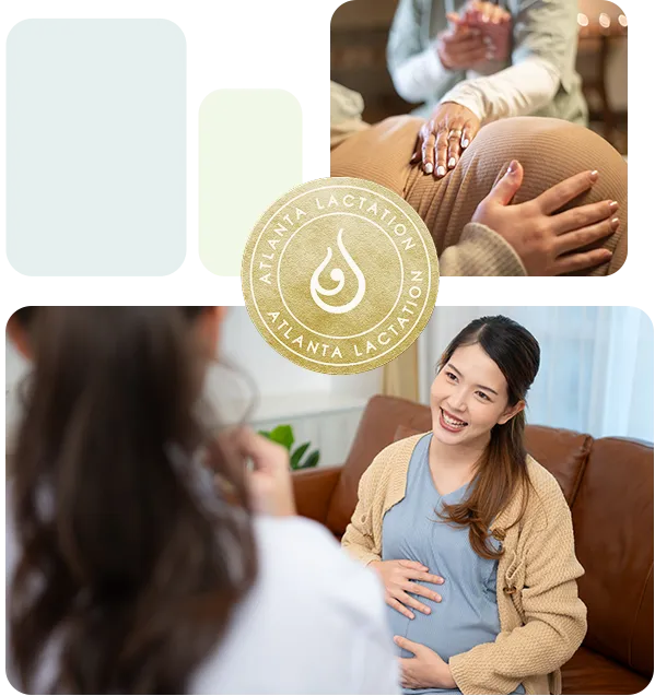 Expecting parents receiving compassionate prenatal support and birth planning guidance from an Atlanta Lactation specialist.